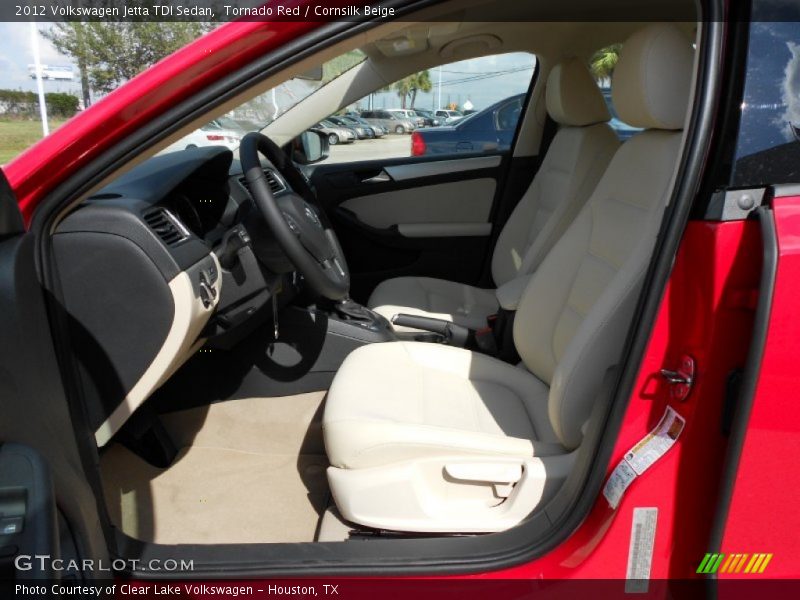 Tornado Red / Cornsilk Beige 2012 Volkswagen Jetta TDI Sedan