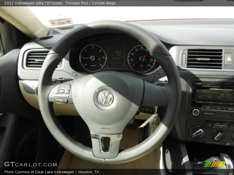 Tornado Red / Cornsilk Beige 2012 Volkswagen Jetta TDI Sedan