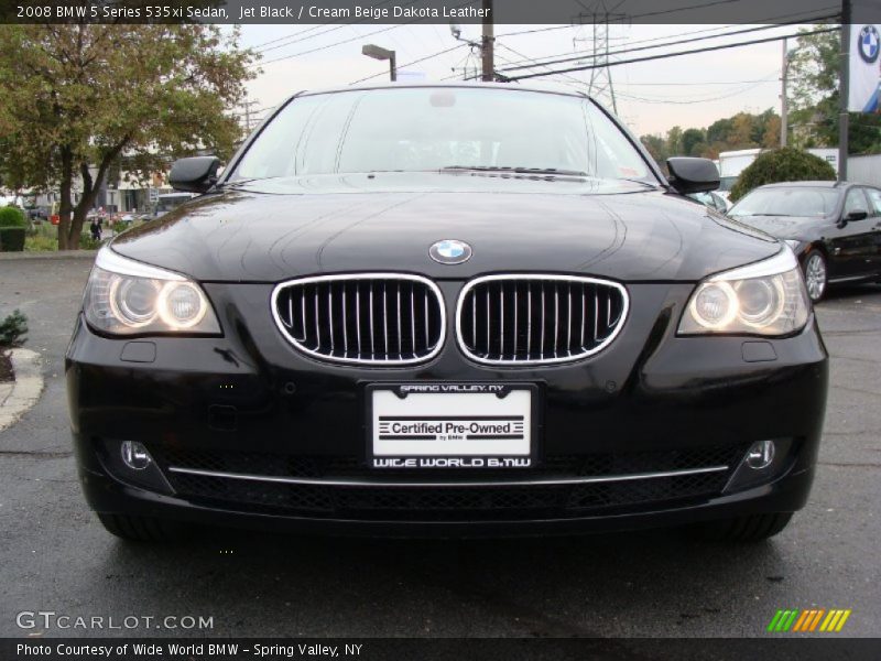 Jet Black / Cream Beige Dakota Leather 2008 BMW 5 Series 535xi Sedan