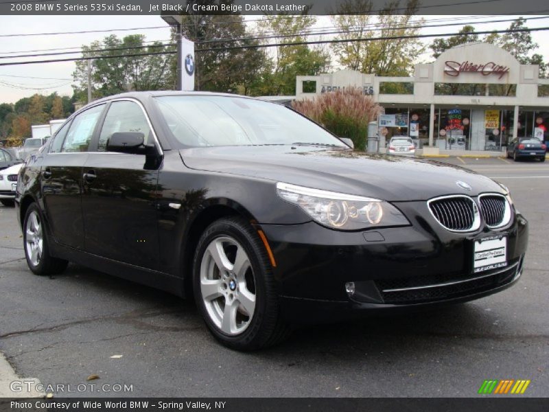 Jet Black / Cream Beige Dakota Leather 2008 BMW 5 Series 535xi Sedan