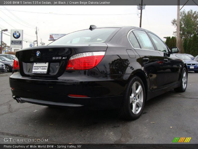 Jet Black / Cream Beige Dakota Leather 2008 BMW 5 Series 535xi Sedan
