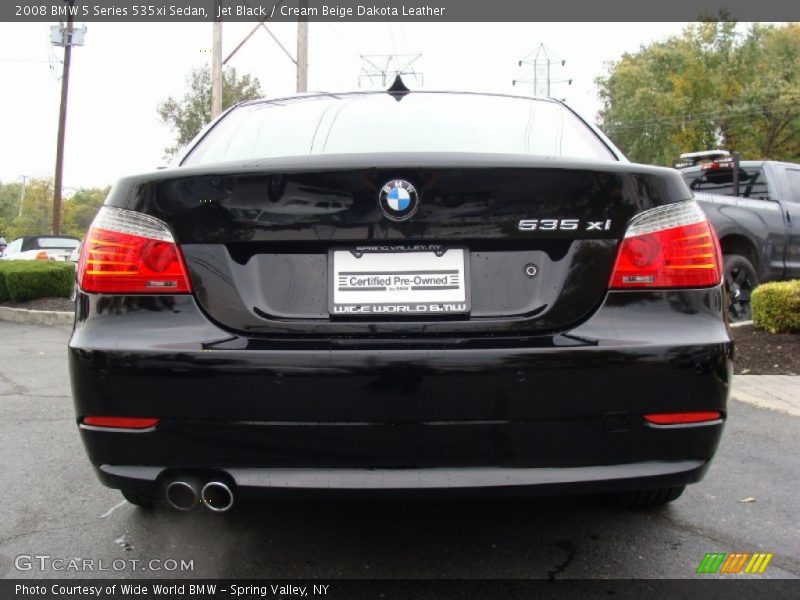 Jet Black / Cream Beige Dakota Leather 2008 BMW 5 Series 535xi Sedan