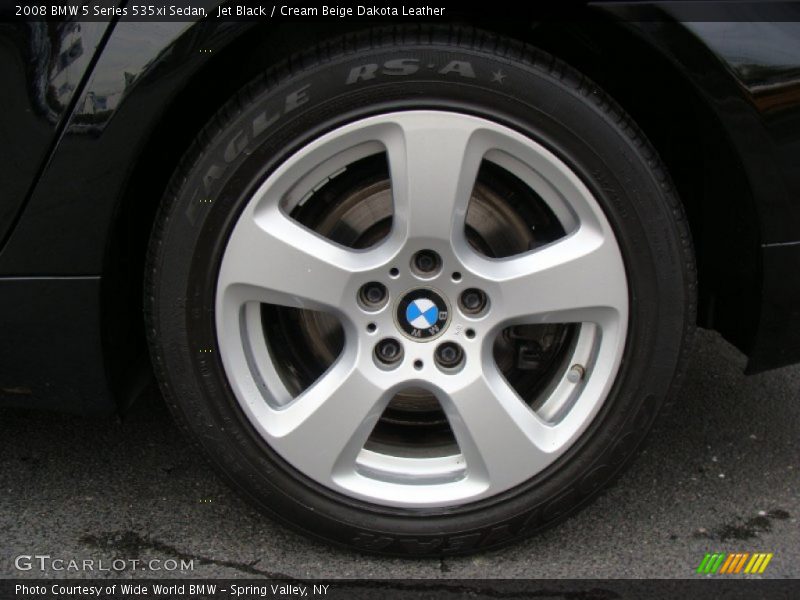 Jet Black / Cream Beige Dakota Leather 2008 BMW 5 Series 535xi Sedan