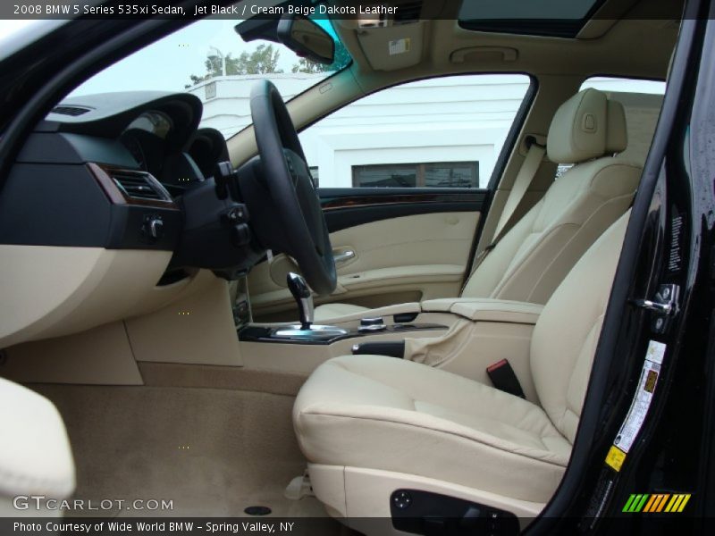 Jet Black / Cream Beige Dakota Leather 2008 BMW 5 Series 535xi Sedan