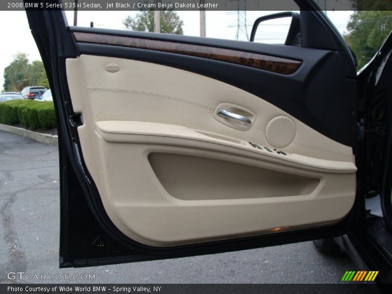 Jet Black / Cream Beige Dakota Leather 2008 BMW 5 Series 535xi Sedan