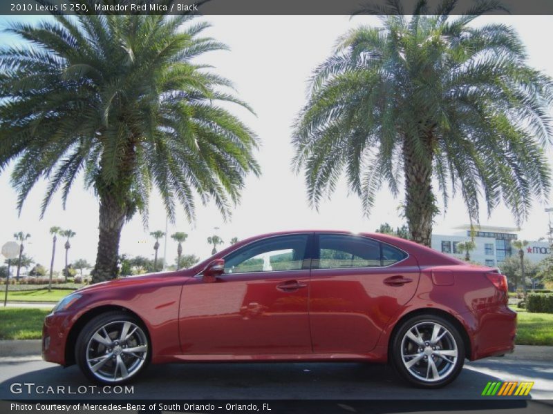 Matador Red Mica / Black 2010 Lexus IS 250