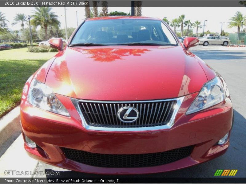 Matador Red Mica / Black 2010 Lexus IS 250