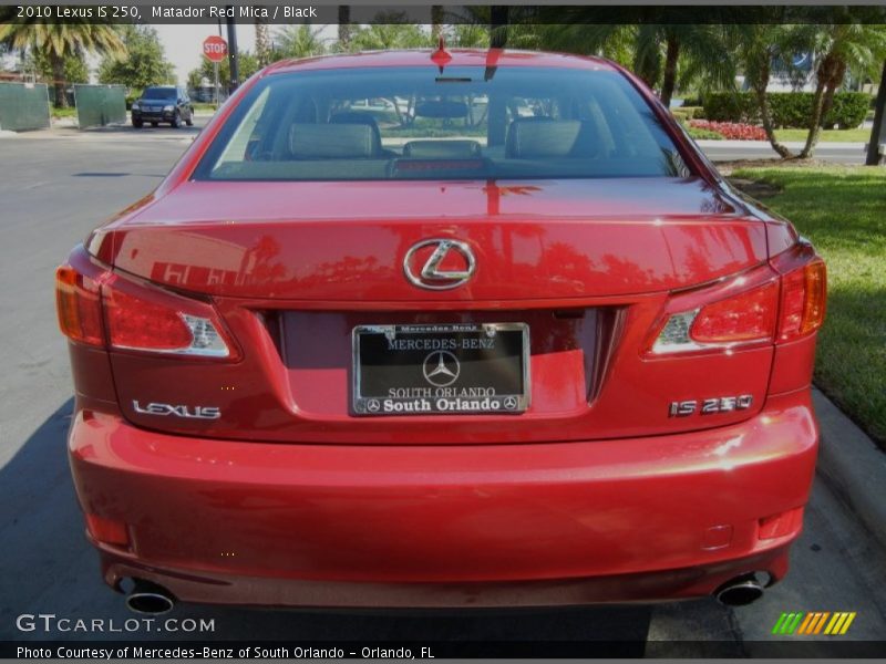 Matador Red Mica / Black 2010 Lexus IS 250