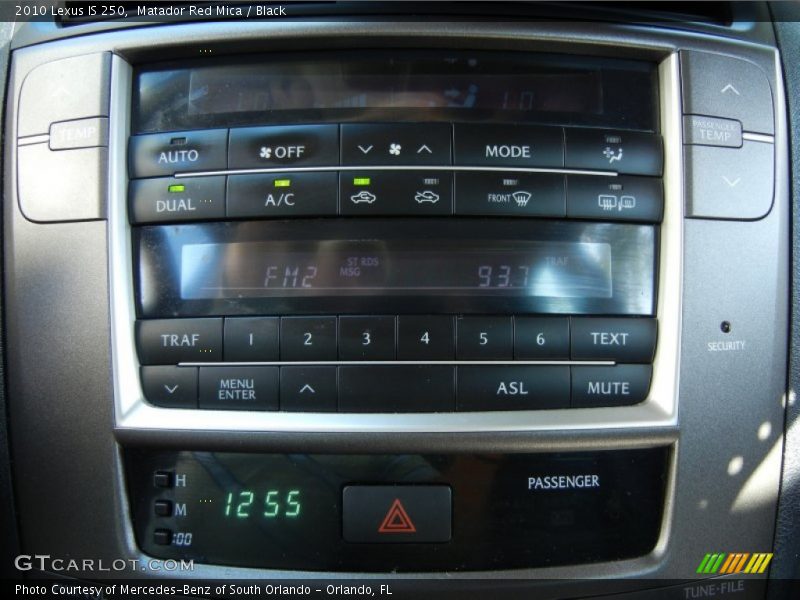 Matador Red Mica / Black 2010 Lexus IS 250