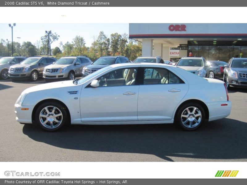 White Diamond Tricoat / Cashmere 2008 Cadillac STS V6