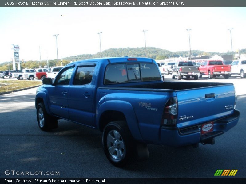 Speedway Blue Metallic / Graphite Gray 2009 Toyota Tacoma V6 PreRunner TRD Sport Double Cab
