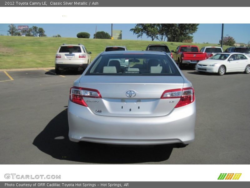 Classic Silver Metallic / Ash 2012 Toyota Camry LE