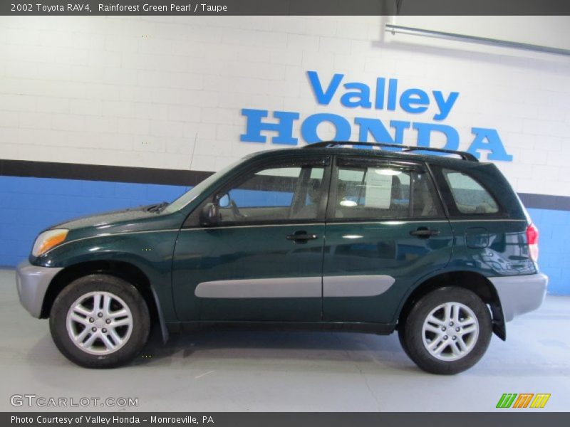 Rainforest Green Pearl / Taupe 2002 Toyota RAV4