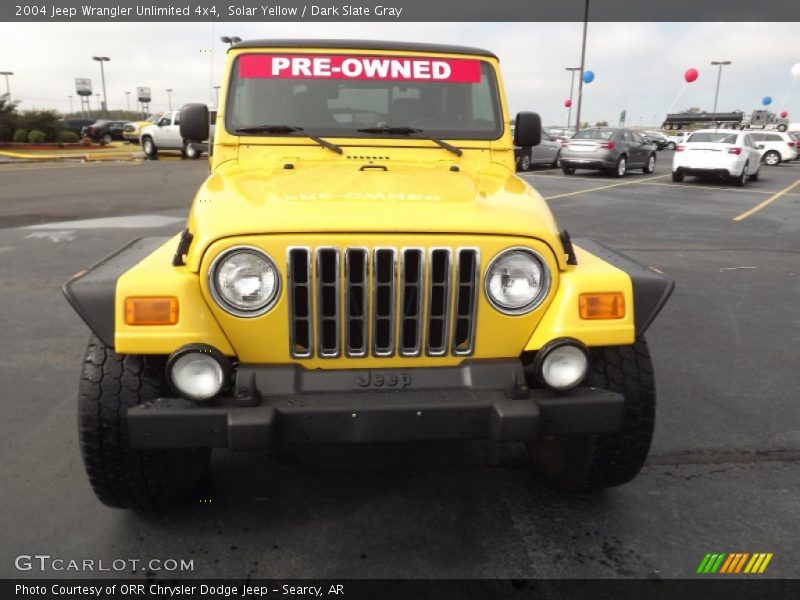 Solar Yellow / Dark Slate Gray 2004 Jeep Wrangler Unlimited 4x4
