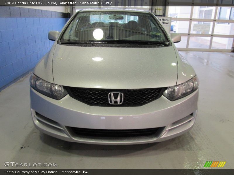Alabaster Silver Metallic / Gray 2009 Honda Civic EX-L Coupe