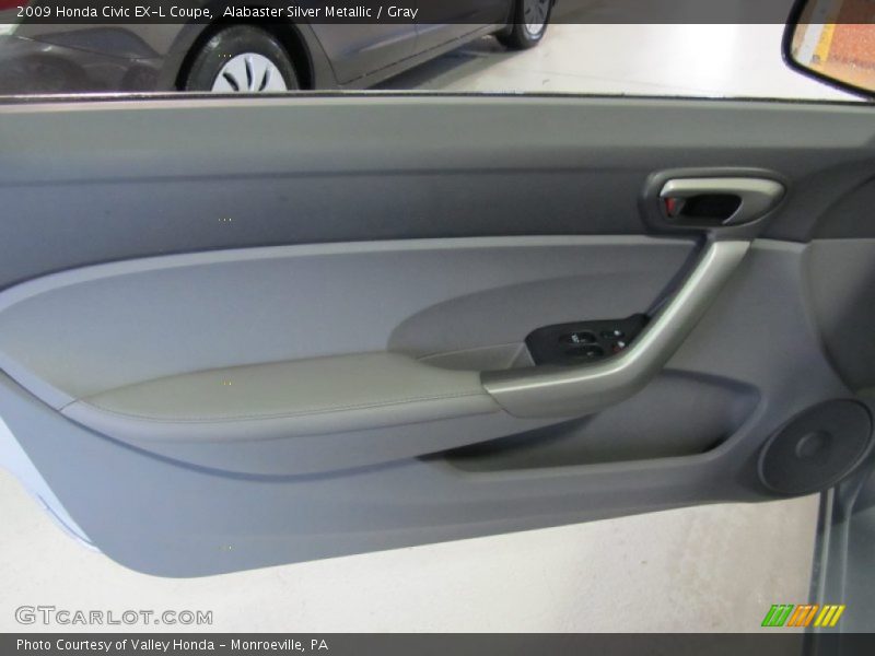 Alabaster Silver Metallic / Gray 2009 Honda Civic EX-L Coupe