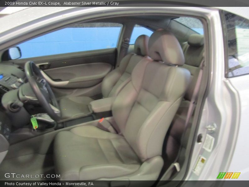 Alabaster Silver Metallic / Gray 2009 Honda Civic EX-L Coupe