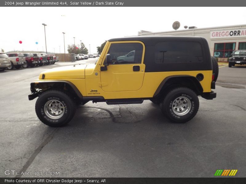 Solar Yellow / Dark Slate Gray 2004 Jeep Wrangler Unlimited 4x4