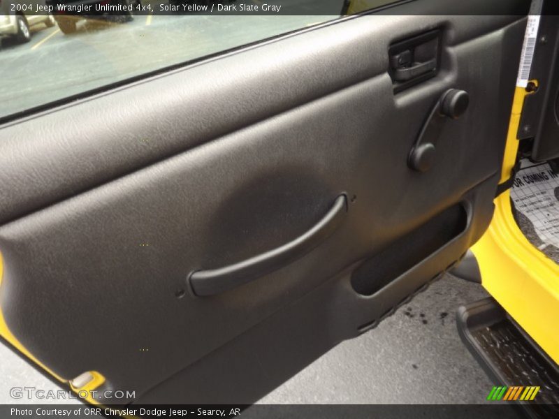 Solar Yellow / Dark Slate Gray 2004 Jeep Wrangler Unlimited 4x4