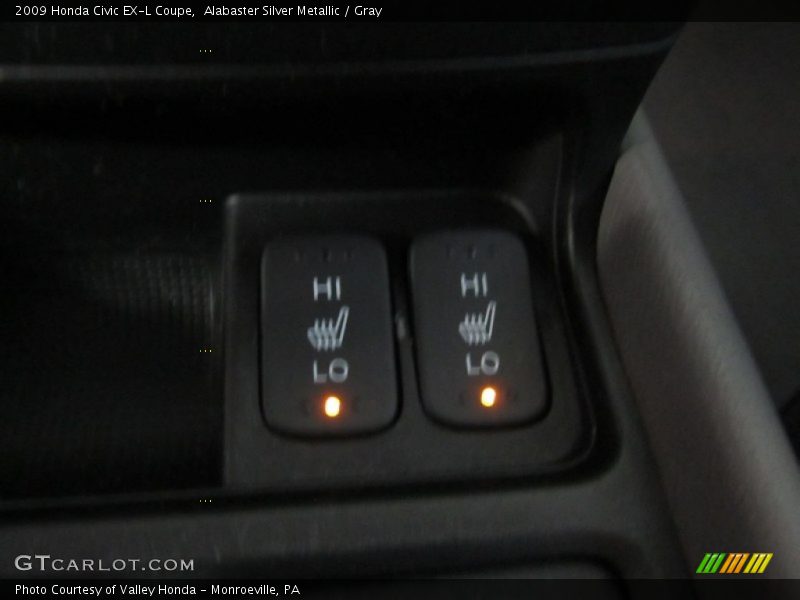 Alabaster Silver Metallic / Gray 2009 Honda Civic EX-L Coupe
