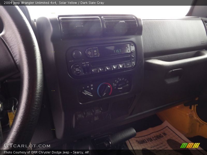 Solar Yellow / Dark Slate Gray 2004 Jeep Wrangler Unlimited 4x4