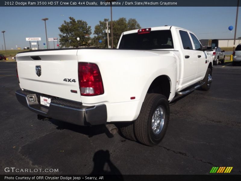 Bright White / Dark Slate/Medium Graystone 2012 Dodge Ram 3500 HD ST Crew Cab 4x4 Dually