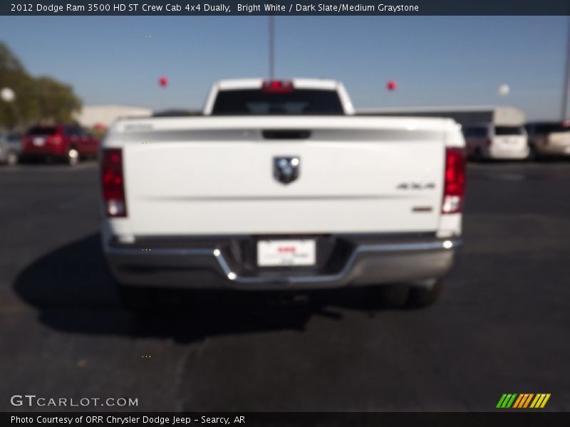 Bright White / Dark Slate/Medium Graystone 2012 Dodge Ram 3500 HD ST Crew Cab 4x4 Dually