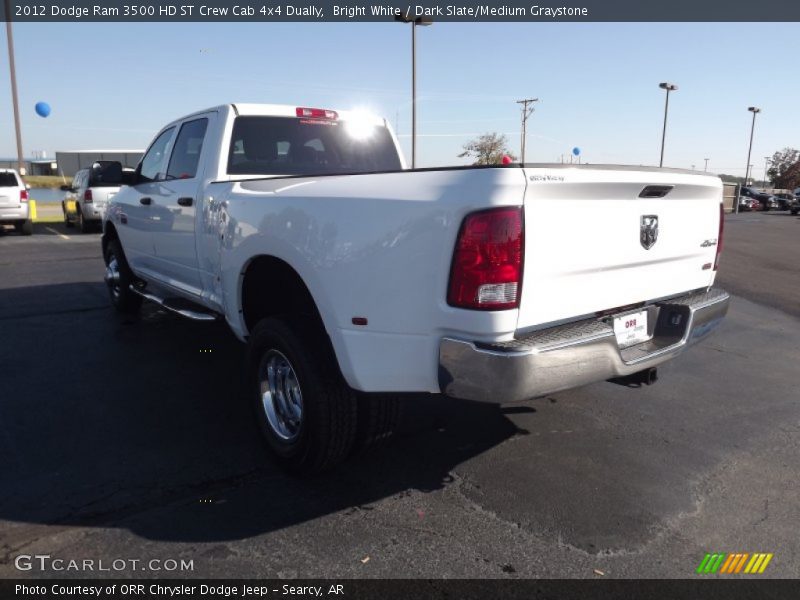 Bright White / Dark Slate/Medium Graystone 2012 Dodge Ram 3500 HD ST Crew Cab 4x4 Dually