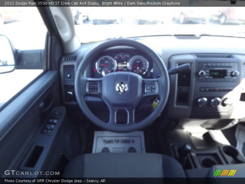 Bright White / Dark Slate/Medium Graystone 2012 Dodge Ram 3500 HD ST Crew Cab 4x4 Dually
