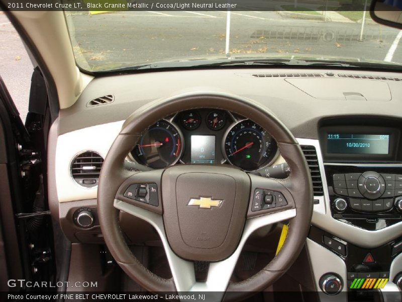 Black Granite Metallic / Cocoa/Light Neutral Leather 2011 Chevrolet Cruze LT
