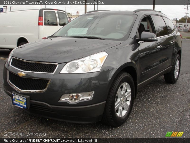 Cyber Gray Metallic / Dark Gray/Light Gray 2011 Chevrolet Traverse LT