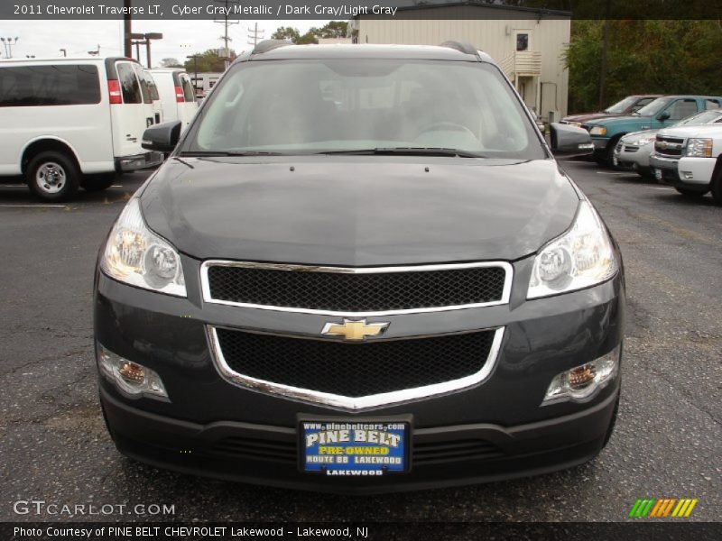 Cyber Gray Metallic / Dark Gray/Light Gray 2011 Chevrolet Traverse LT