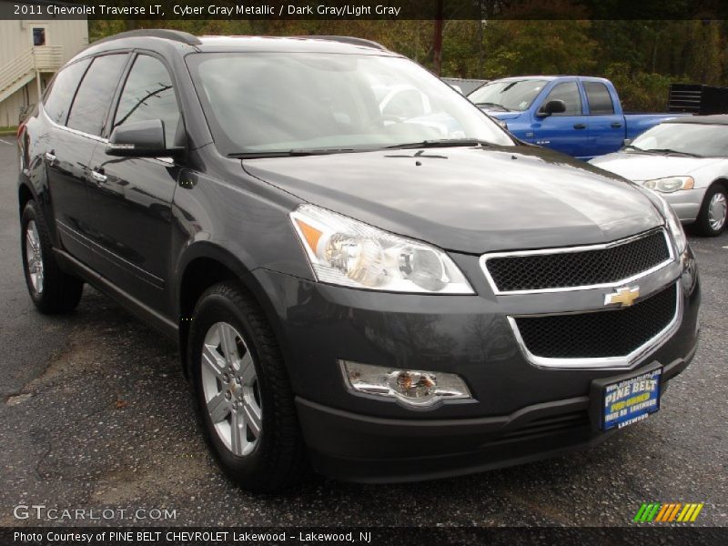 Cyber Gray Metallic / Dark Gray/Light Gray 2011 Chevrolet Traverse LT