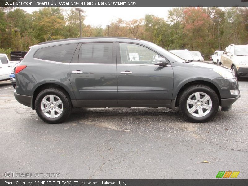 Cyber Gray Metallic / Dark Gray/Light Gray 2011 Chevrolet Traverse LT