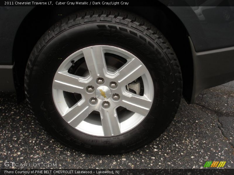 Cyber Gray Metallic / Dark Gray/Light Gray 2011 Chevrolet Traverse LT