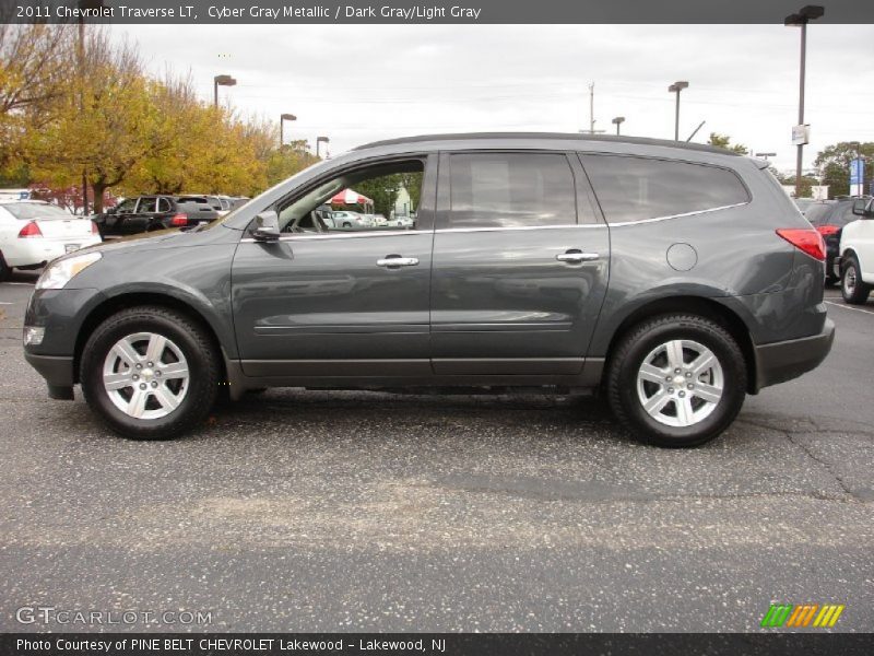 Cyber Gray Metallic / Dark Gray/Light Gray 2011 Chevrolet Traverse LT