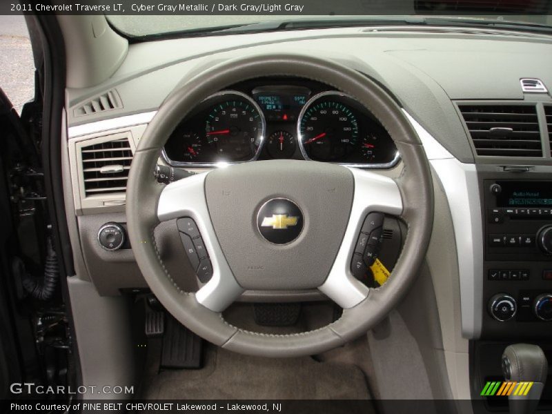 Cyber Gray Metallic / Dark Gray/Light Gray 2011 Chevrolet Traverse LT