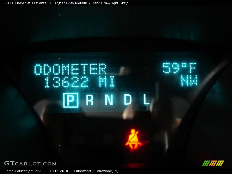 Cyber Gray Metallic / Dark Gray/Light Gray 2011 Chevrolet Traverse LT