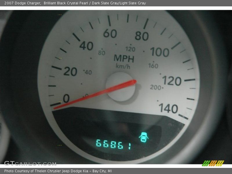 Brilliant Black Crystal Pearl / Dark Slate Gray/Light Slate Gray 2007 Dodge Charger