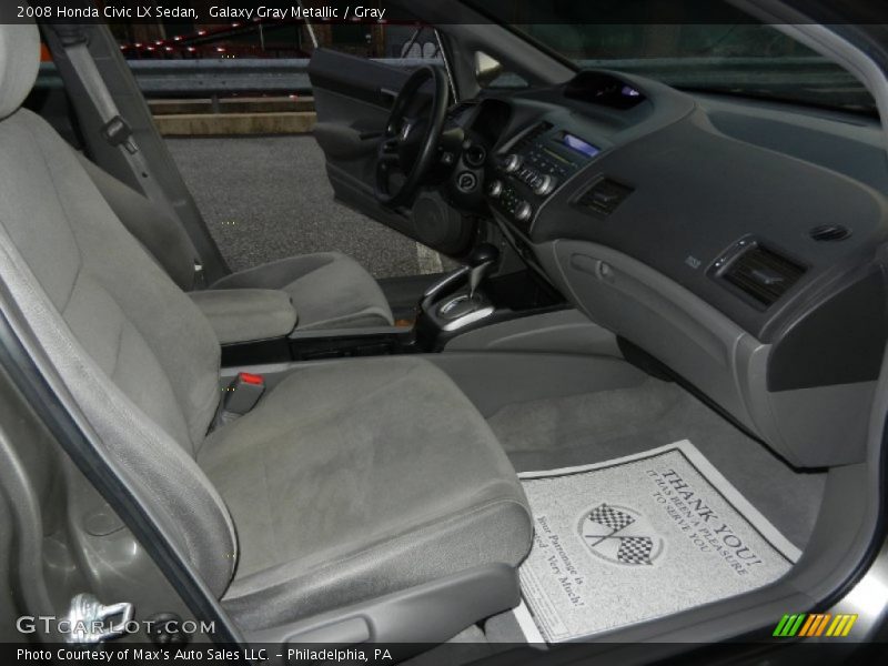 Galaxy Gray Metallic / Gray 2008 Honda Civic LX Sedan