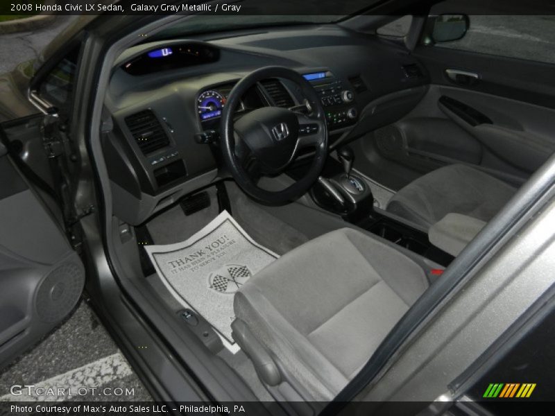 Galaxy Gray Metallic / Gray 2008 Honda Civic LX Sedan