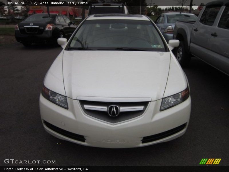 White Diamond Pearl / Camel 2005 Acura TL 3.2