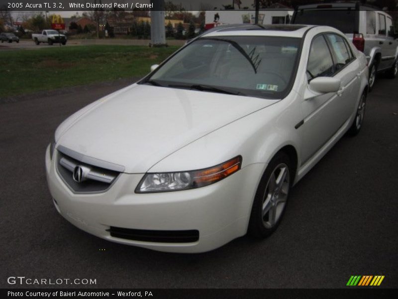 White Diamond Pearl / Camel 2005 Acura TL 3.2