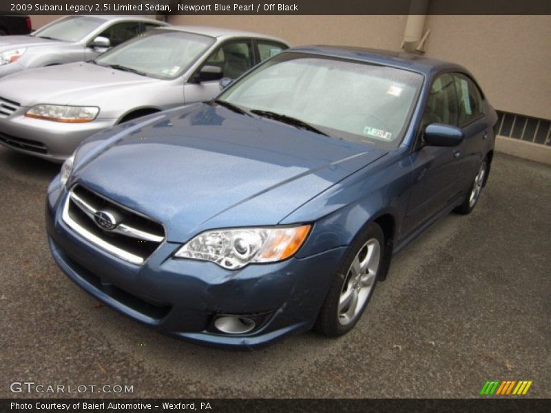 Newport Blue Pearl / Off Black 2009 Subaru Legacy 2.5i Limited Sedan