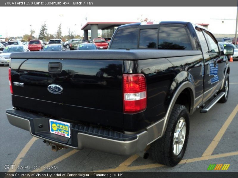 Black / Tan 2004 Ford F150 Lariat SuperCab 4x4