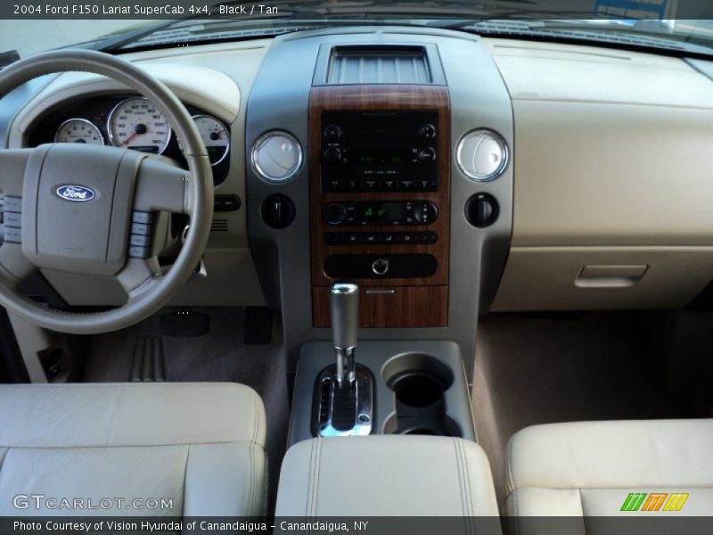 Black / Tan 2004 Ford F150 Lariat SuperCab 4x4