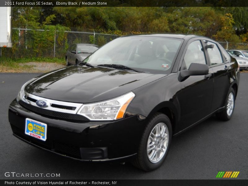 Ebony Black / Medium Stone 2011 Ford Focus SE Sedan