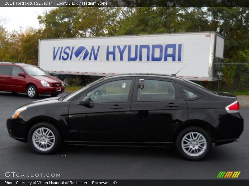 Ebony Black / Medium Stone 2011 Ford Focus SE Sedan