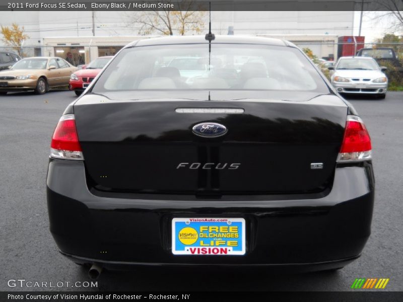 Ebony Black / Medium Stone 2011 Ford Focus SE Sedan