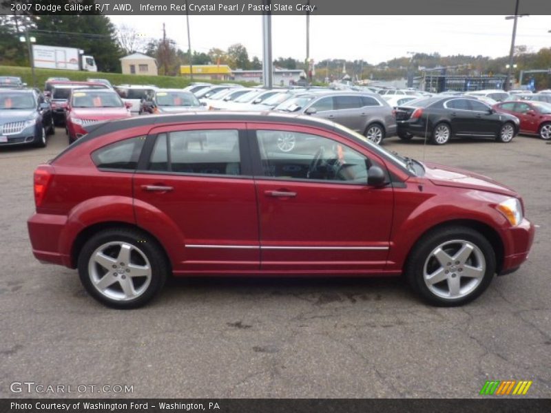 Inferno Red Crystal Pearl / Pastel Slate Gray 2007 Dodge Caliber R/T AWD